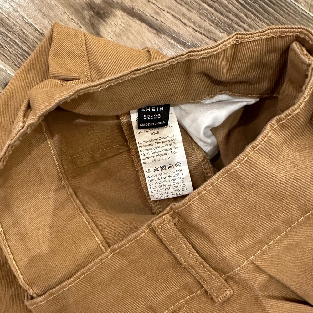 Khaki womens wide leg trousers. SHEIN brand - Picture 3 of 3